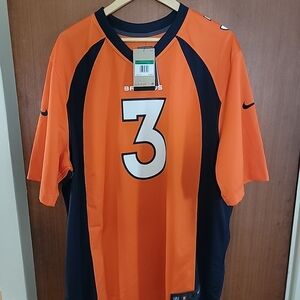 Russell Wilson Denver Broncos Football Nike Men's Orange Game Jersey Size XL